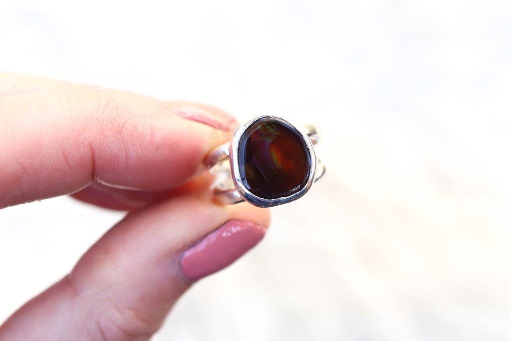 Size 7 Fire Agate Ring