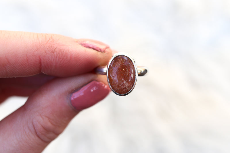 Size 8 Sunstone Ring