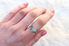 Size 7.5-8.5 Australian Opal x Royston Turquoise Ring (Adjustable)