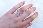 Size 7-8 Sonoran Mountain Turquoise x Australian Opal Ring (Adjustable)