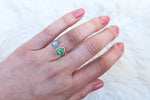 Size 6-7 Australian Opal x Sonoran Mountain Turquoise Ring (Adjustable)