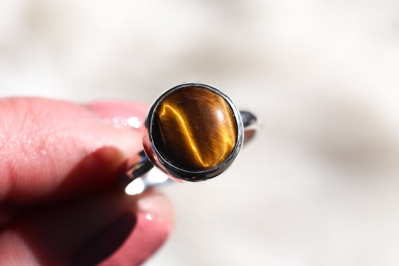 Size 10 Tigers Eye Ring