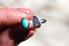 Size 9-10 Royston Turquoise x Australian Opal Ring (Adjustable)