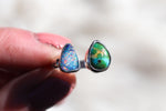 Size 6-7 Australian Opal x Sonoran Mountain Turquoise Ring (Adjustable)