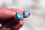 Size 4.5-5.5 Royston Turquoise x Australian Opal Ring (Adjustable)