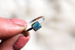 Size 9 Lightning Ridge Black Opal Ring