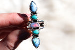 Size 9 Stacked Turquoise x Opal Ring