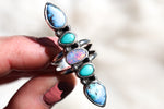 Size 9 Stacked Turquoise x Opal Ring