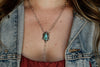 Double Sonoran Gold Turquoise Lariat Necklace