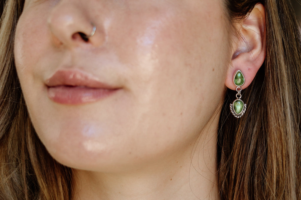 Sonoran Mountain Turquoise Dangly Stud Earrings 4