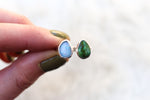 Size 8.25-9.25 Australian Opal x Sonoran Mountain Turquoise Ring (Adjustable)