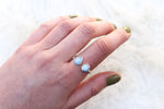 Size 9.5-10.5 Australian Opal xGolden Hill Turquoise Ring (Adjustable)