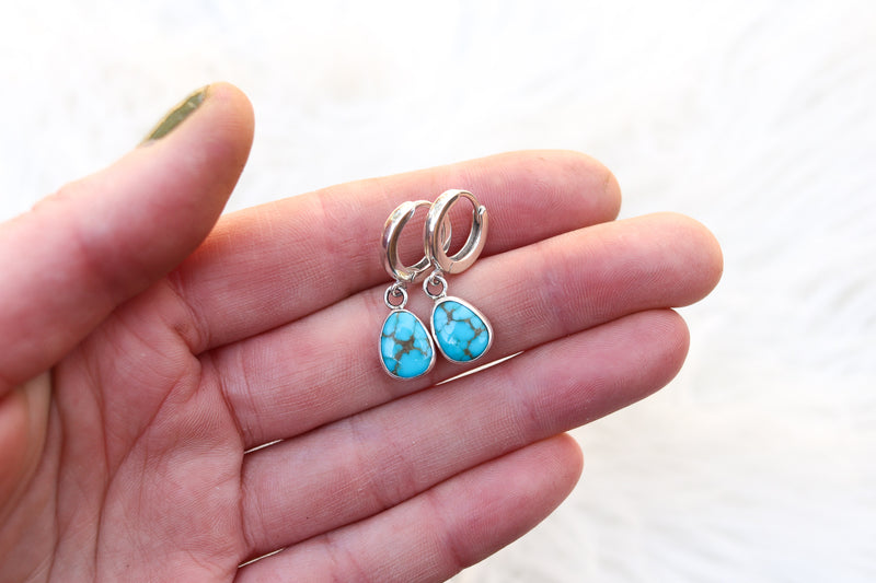 Sonoran Gem Turquoise Lever Back Earrings 2