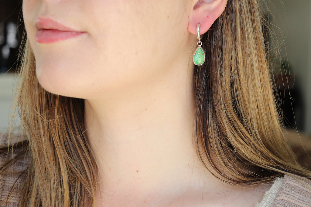 Sonoran Gold Turquoise Lever Back Earrings