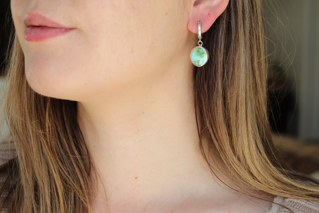 Sonoran Mountain Turquoise Lever Back Earrings 2