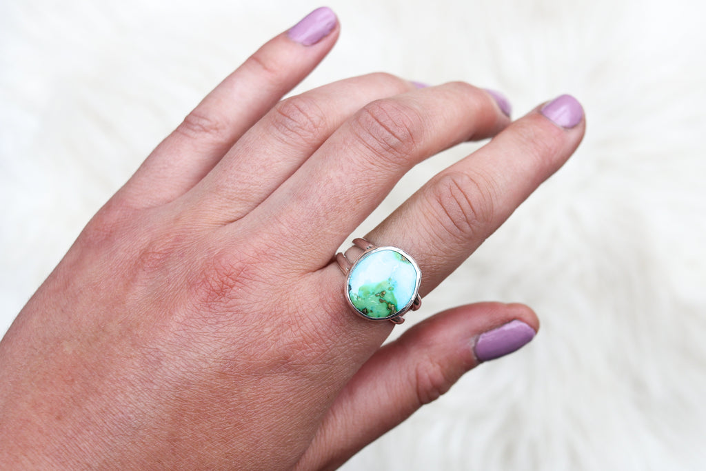 Size 10 Sonoran Mountain Turquoise Ring + Choose Your Size Option