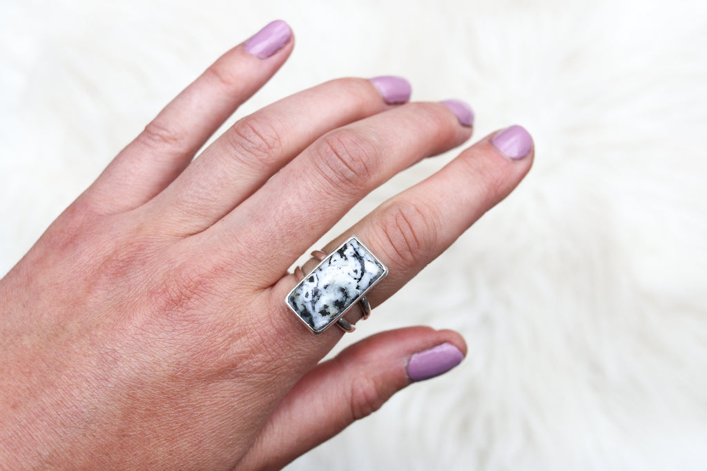 Size 9 White Buffalo Ring *Discounted* + Choose Your Size Options