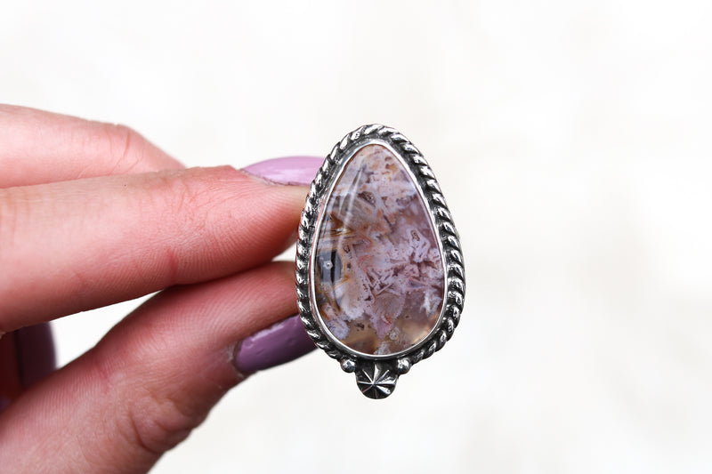 Size 8 Turkish Stick Agate Ring + Choose Your Size Option