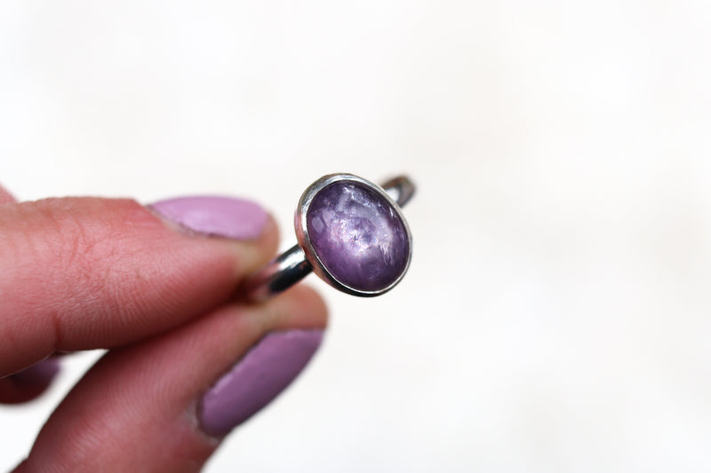 Size 9 Lepidolite Ring