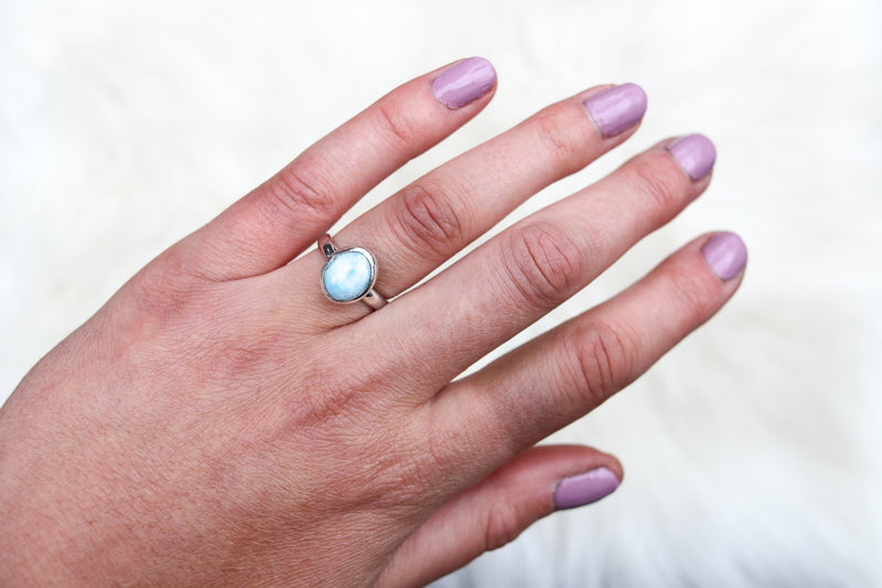 Size 6 Larimar Ring + Choose Your Size Option