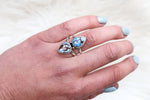 Size 7 Double Golden Hill Turquoise Ring