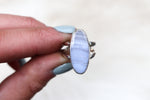 Size 6 Blue Lace Agate Ring