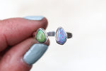 Size 9-10 Sonoran Gold Turquoise x Australian Opal Ring (Adjustable)