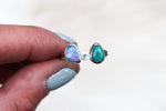 Size 7-8 Australian Opal x Royston Turquoise Ring (Adjustable)