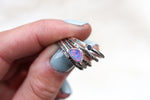 Size 7 Australian Opal Stacker Ring Set