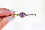 Lepidolite Stamped Cuff (6 inches)