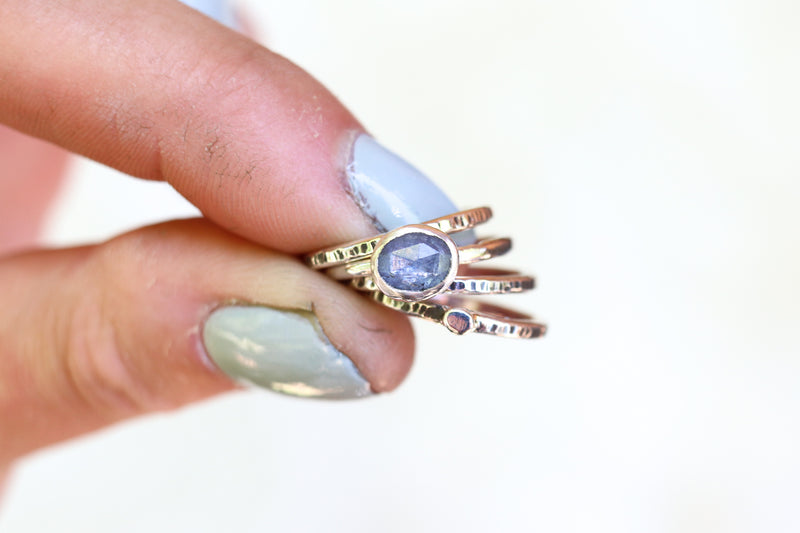 Size 4.5 Tanzanite Stacker Ring Set