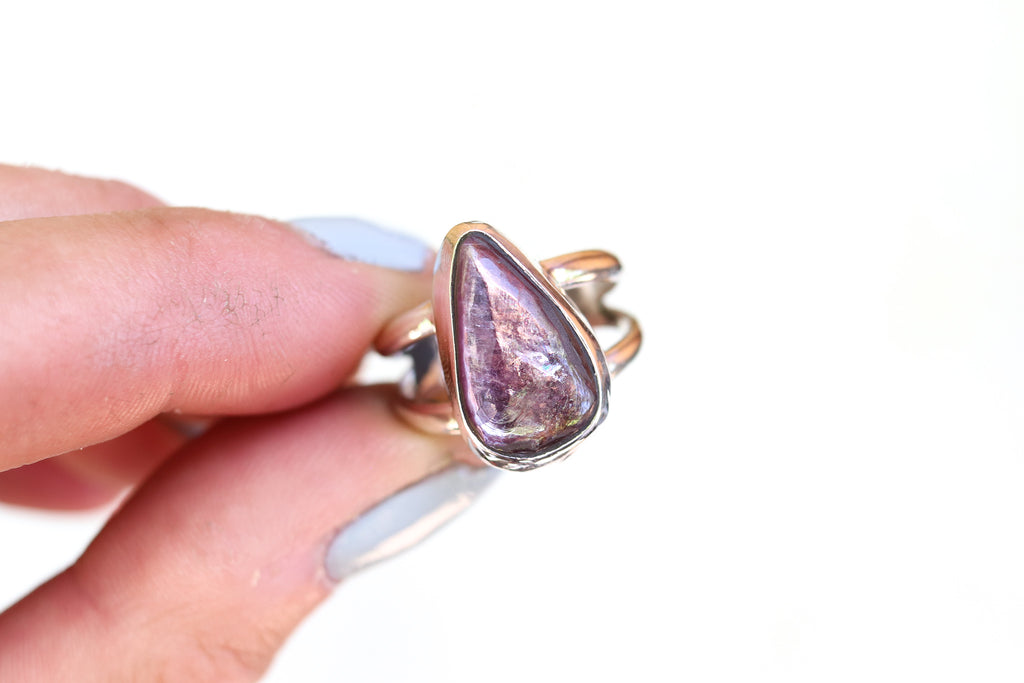 Size 8 Lepidolite Ring