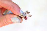 Size 7 Garnet Stacker Ring Set