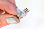 Size 8 Australian Opal Stacker Ring Set