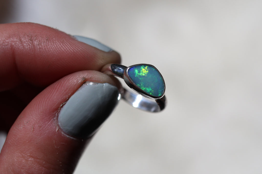 Size 6 Australian Opal Ring