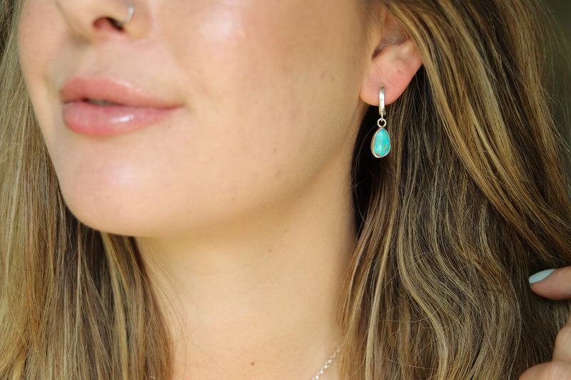 Sonoran Gem Turquoise Lever Back Earrings 1