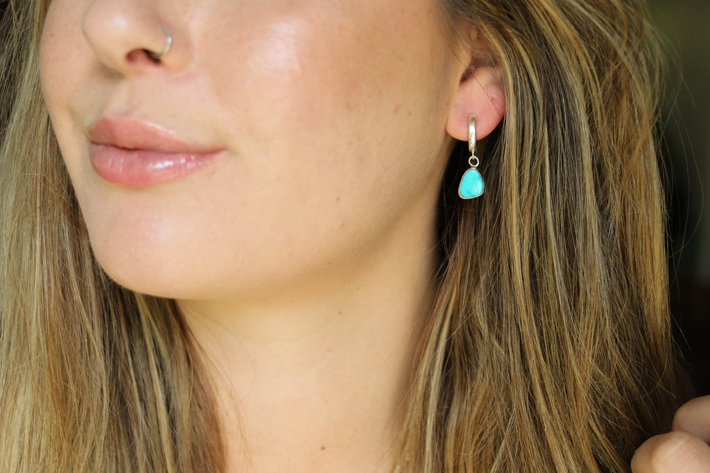 Sonoran Gem Turquoise Lever Back Earrings 3