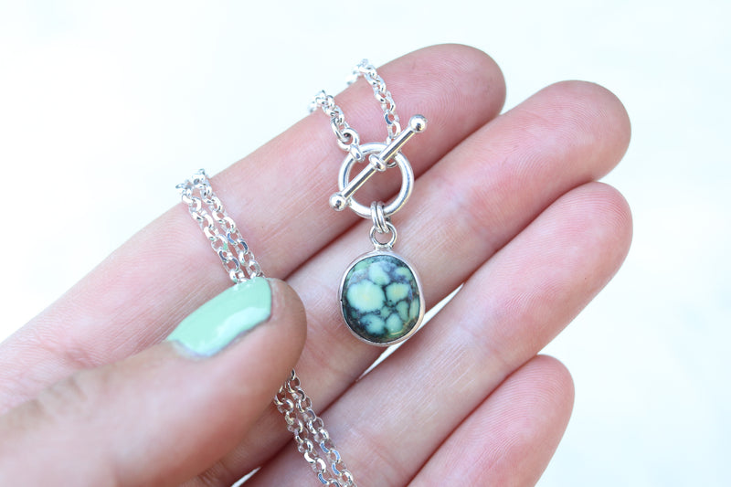 Snowville Variscite Toggle Clasp Necklace