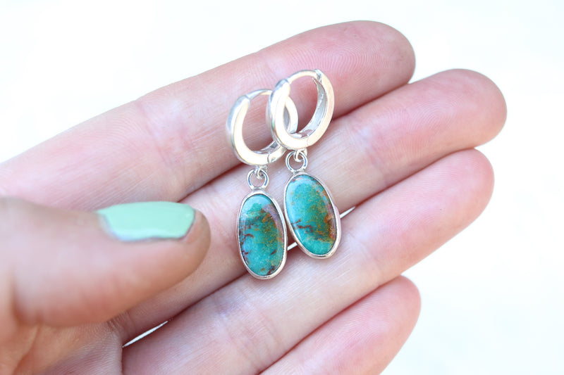 Sonoran Gem Turquoise Lever Back Earrings 2