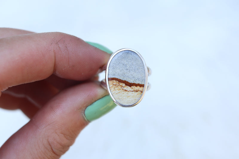 Size 6 Chicken Track Jasper Ring