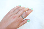 Size 8.25 Peridot with Ludwigite Stacker Ring Set