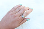 Size 8 Aquamarine Stacker Ring Set