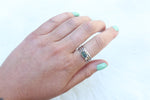 Size 9 Green Tourmaline Stacker Ring Set