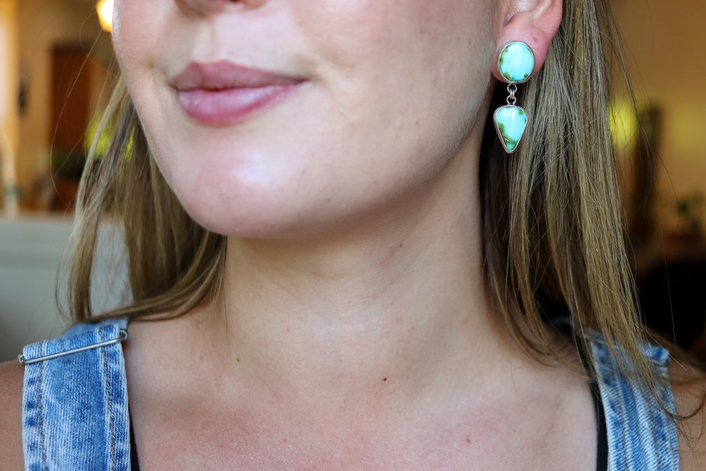 Sonoran Mountain Turquoise Mismatched Stud Earrings