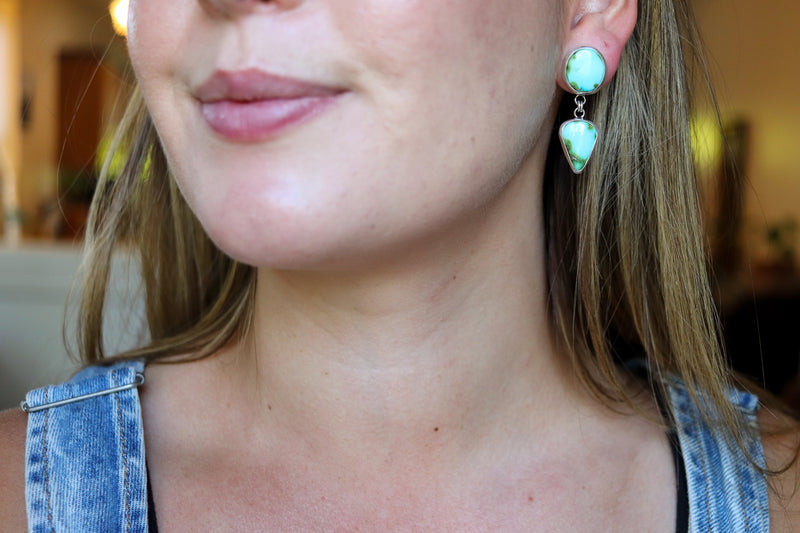 Sonoran Mountain Turquoise Mismatched Stud Earrings