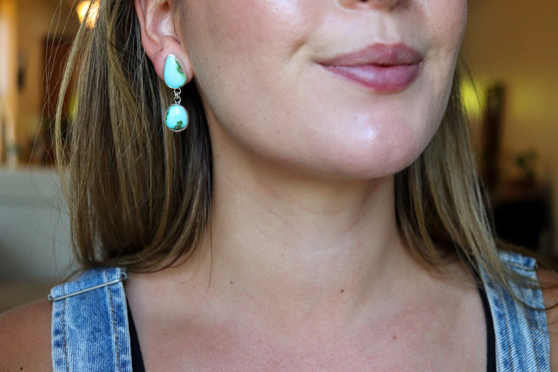 Sonoran Mountain Turquoise Mismatched Stud Earrings