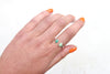 Size 9-10 Double Sonoran Gold Turquoise Ring (Adjustable)