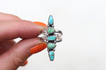 Size 6 Sonoran Mountain Turquoise Stacked Ring (Small Stones)