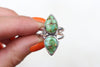 Size 7.5 Double Sonoran Gold Turquoise Ring