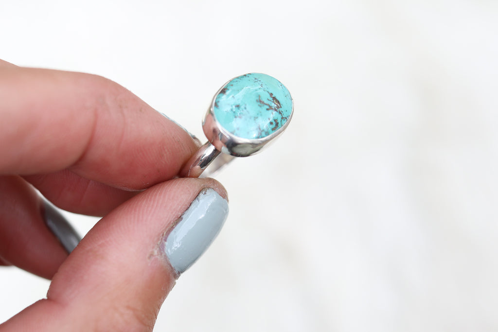 Size 6 Treasure Mountain Turquoise Ring